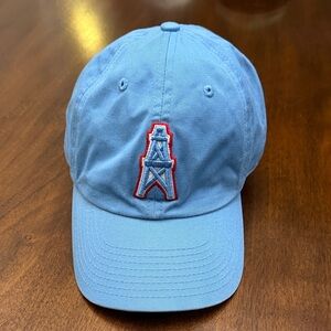 Vintage Titans Football 47 Sky Blue Cap with Red White Emblem